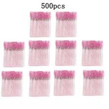 100支一次性睫毛刷/眉刷，不含酒精和油脂配方，是化妆和美容的理想工具，无需电源或电池