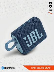 JBL Go 3 便携式迷你蓝牙音箱，无线音箱，IP67 防水防尘，音质震撼，低音强劲，5 小时播放时间，适合居家、户外和旅行，多种颜色可选 - 藍色 - 查看 2