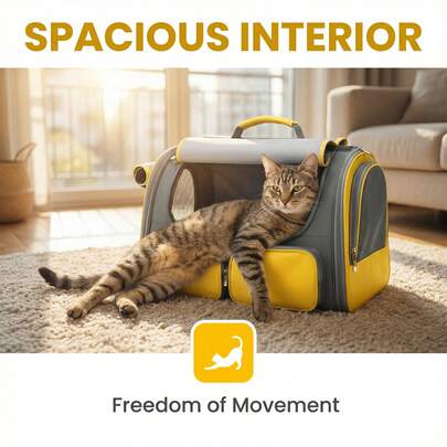 Airline Approved Pet Carrier For Cats & Small Dogs Under 15 Lbs - IISVGE Soft Sided Carrier With 4 Mesh Windows, 2 Storage Pockets, Waterproof Nylon, Washable Cushion & Collapsible Design For Travel/Vet/Outdoor