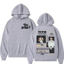 Titos Double P Ay Mama 2025 Tour sweat-shirt à capuche imprimé, Sweat-shirt-shirt décontracté de mode rétro streetwear pour hommes - bleu indigo - Voir 9