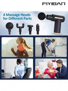 LED显示屏迷你筋膜枪 - 持久耐用，6档振动速度，完美适用于健身房、瑜伽、普拉提和家庭锻炼 - 液晶 - 查看 10