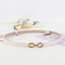 1pc Women's Adjustable Decorative Waist Belt, Can Be Paired With Dresses, Suits, Sweaters, Simple Thin Waist Belt, Korean Style - 黑色 - 查看 7