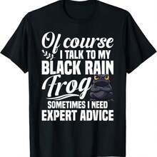 Black Rain Frog Habitat Frog Lover Black Rain Frog T-Shirt (1) - 黑色 - 查看 1
