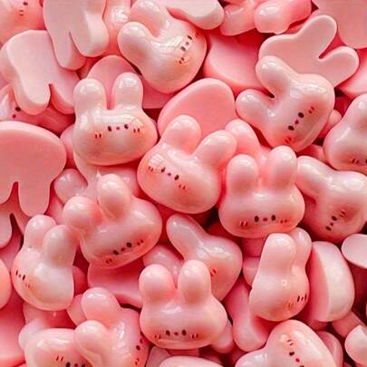 30pcs/20pcs/6pcs Cute Smooth Rabbit Resin Decorations, Kawaii Nail Art Stickers, Suitable For DIY Crafts, Hair Clips, Headbands, Phone Cases, Scrapbooking, Holiday Parties, Birthday Parties, Easter Gifts, Mother's Day Gifts, Valentine's Day Decor, Back To School, Baby Shower