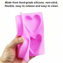 情人节DIY手工皂模具，心形硅胶模具，手工艺术皂模具 - 彩色 - 查看 7