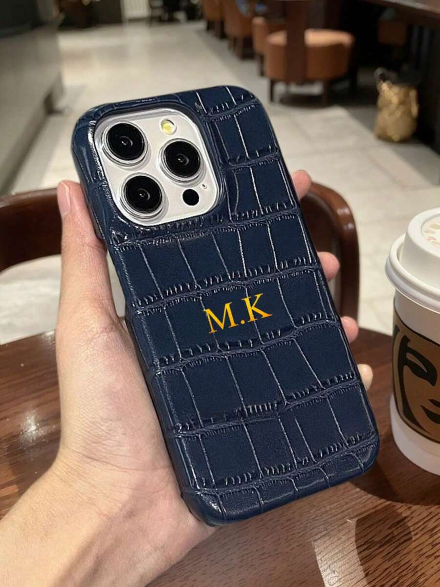 1 chiếc ốp lưng điện thoại giả da cá sấu cao cấp, cá nhân hóa, phù hợp với 17/16/15/14/13/12/11 Pro/XS Max/X/XR Plus, món quà tuyệt vời cho Ngày Valentine, sinh nhật, các ngày lễ, phù hợp cho cả nam và nữ, sản phẩm tùy chỉnh.