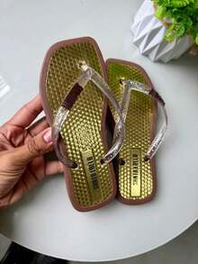 Women's Adult Laminated Flip-Flops - Bestseller - 咖啡棕 - 查看 2