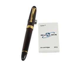 Gullor Jinhao 450 Normal Nib Fountain Pen Dark Red With 5 Color Ink Cartridges - 普通筆尖深紅色 - 查看 3