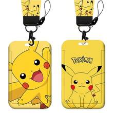 宝可梦皮卡丘挂绳、颈带、卡包、杰尼龟钥匙扣、钥匙圈、钥匙链配件礼品 - 彩色 - 查看 1