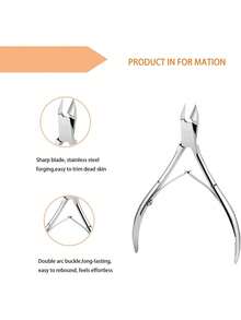 7件套美甲工具套装：指甲锉、角质钳、指甲分离器、角质修剪器、角质推、清洁刷、指甲提拉器，专业粉色美甲护理套装，精准修剪手指甲和脚趾甲，弧形刀刃，专业角质钳 - 彩色 - 查看 7