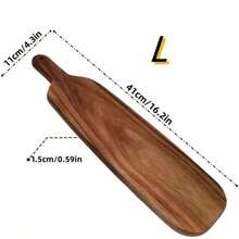 1pc Cutting Board, Wooden Chopping Board, Household Meat Cutting Board, Cheese And Board, Washable Fruit Board, Home And Dorm Vegetable Cutting Board, Camping Gear, Kitchen Accessories, Kitchen Utensils, Ramadan Decoration, Eid Al-Fitr Gift, Valentine's Day Gift - Rust Brown - View 14