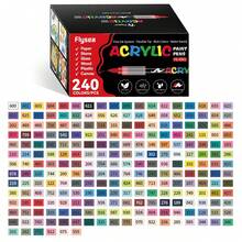 1pc 288/240/168/120/72/60/48/36/24/12 Colors Acrylic Marker Pens, Soft Tip, Opaque, Waterproof, Blendable, DIY Graffiti Painting Art Supplies, School Stationery - Multicolor - View 15