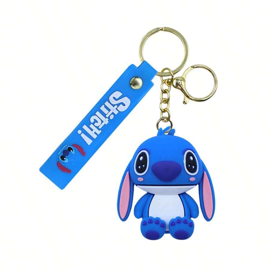 Disney 外星人卡通钥匙扣，史迪奇背包钥匙扣，可爱卡通钥匙圈吊坠 - 彩色 - 查看 1
