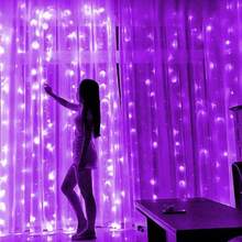 Đèn dây hoa trang trí tiệc cưới lãng mạn, đèn rèm LED điều khiển từ xa, 8 chế độ chiếu sáng, đèn dây sao chạy bằng USB cho phòng khách, phòng ngủ, sân khấu, trang trí trong nhà, đèn trang trí ngày lễ cho Eid, Lễ Phục Sinh, Ngày của Mẹ, Sinh nhật, Lễ đính hôn, Đám cưới. - Đèn rèm USB - Xem 16