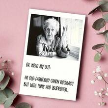 1PC Fun Humorous Joke Birthday Card With Tums And Broken Candy Necklace - Suitable For Any Occasion - Happy Gift For Anyone - Perfect For Small Business Greetings - 黃色的 - 查看 2