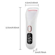 Hailicare 三档智能温控电动加热睫毛夹，30秒快速加热，持久卷翘，硅胶防烫材质，Type-C充电，42克便携式化妆工具，情人节礼物 - 白色 - 查看 10