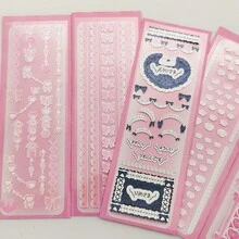 グッカシール 韓国リボンレースラメ入り INS風 スター追跡用シール - A+B+C+D+E - チェックする 2