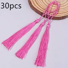 30 chiếc/gói Mặt dây chuyền tua rua bằng polyester kèm dây, tua rua nhiều màu sắc kiểu Trung Quốc, dài 8cm, thích hợp trang trí làm bookmark, móc khóa, đồ treo xe, dây đeo điện thoại, phụ kiện Hanfu tự làm. - Dây tua rua có dây treo - Xem 25