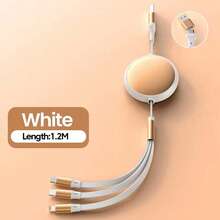 1条120W快充二合一可伸缩充电线，兼容 17 Pro Max/17 Pro/17/Air/16/15/14/13/12/11/XS/XR/8/7/6、S25/S24/S23/S22/S21 Ultra Plus系列 - 彩色 - 查看 7