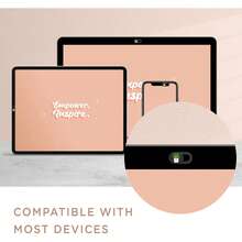 3 Peças Capa Deslizante para Câmera com Estampa de Planta, Gato e Panda para Laptop, Notebook, iPad, iMac Pro, Air, PC, Smartphone, Tablet, Acessórios Fofos de Proteção de Privacidade, À Prova d'Água e à Prova de Choque - Multicolorido - Visão 4