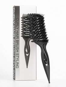 Curly Hair Brush,Curl Defining Vented Hair Brush,Gift Box Packaging,For Effortlessly Blow Drying Detangling And Shaping And Styling, Curl Defining Brush For Detangling Shaping And Styling Women's Curls, Vented Hair Brush For Wet & Dry Hair, Wide-Teeth Design, Reduce Pulling,Airflow Wet Hair Brush For All Hair Types For Women And Men - Multicolor - View 9