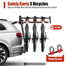 ZhdnBhnos Car Bicycle Rack -Bike, Vehicle Trunk Mount Bike Rack F Frame Foldable Bicycle Carrier Holder For Most Cars SUV Sedan Hatchback Minivan, Lbs Load, Black+Red - Variant,1 - View 4