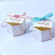 20/50/100 hộp giấy hình lục giác họa tiết vân đá cẩm thạch "Cảm ơn", hộp quà tặng nơ màu hồng/xanh dương/tím, hộp quà tặng tiệc màu hồng, hộp quà tặng màu tím, quà cưới, hộp quà tặng tiệc tùng, túi quà cảm ơn, đồ trang trí sinh nhật tự làm, quà tặng ngày Valentine, quà cưới, quà đính hôn, quà tặng tiệc cô dâu, quà sinh nhật, quà tặng tiệc mừng em bé. - Nhiều màu - Xem 13