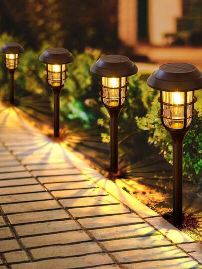 Solar Powered Round Tungsten Filament Ground Light, Solar Powered Lawn Lamp, Suitable For Outdoor, Park, Garden, Yard, LED Landscape Decorative Lighting