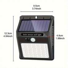 42 LED Solar Wall Light, IP65 Waterproof, 3 Lighting Modes, Wider Illumination Range, Motion Sensor, Automatic Dusk To Dawn, Solar Powered, Great For Halloween, Father's Day Gifts - White Light - View 6