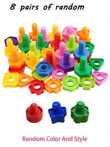 Educational Screw Building Blocks - Early Education, Exercise Finger Flexibility - Multicolor - View 11