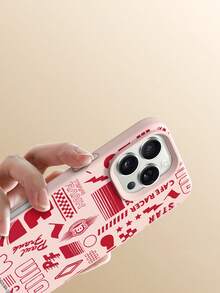 Paul Frank Licensed Silicone Phone Case, Full Body Shockproof Camera Protection, Monkey Letter Star Plaid Pattern, New Design Suitable For IPhone 13/14/15/16/17 Pro Max - Multicolor - View 5