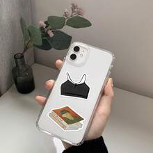 50PCS Cute INS Style Clean Girl Stickers Graffiti Set Fashion Mocha Girl Waterproof DIY Decals For Scrapbooking Phone Luggage Skateboard - Multicolor - View 7