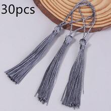 30 chiếc/gói Mặt dây chuyền tua rua bằng polyester kèm dây, tua rua nhiều màu sắc kiểu Trung Quốc, dài 8cm, thích hợp trang trí làm bookmark, móc khóa, đồ treo xe, dây đeo điện thoại, phụ kiện Hanfu tự làm. - Dây tua rua có dây treo - Xem 16