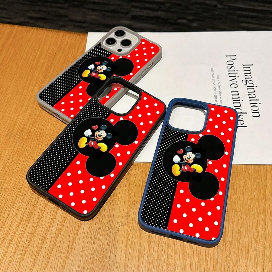 Disney Patterned Phone Case. Mickey Mouse, Stitch, Donald Duck, Minnie Mouse, Goofy, Pluto, And Daisy Duck Pattern. Magnetic Phone Case. Compatible With IPhone 17, 16, 15, 14, 13, 12 Pro Models And Galaxy, Offering Shockproof Protection. A Special Gift For Family, Friends, Birthdays, Holidays, And Special Occasions. A Stylish And Fun Accessory To Brighten Up Your Device With What And What Flair. - 黑色 - 查看 1