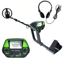 1 قطعة كاشف معادن محترف MD-5090، أداة قياس صناعية عالية الدقة، قابل للضبط الحساسية، يعمل بالبطارية، مصنوع من البلاستيك، يتطلب التجميع، جهد التشغيل ≤36 فولت - الكشف: الذهب والفضة والنحاس والحديد - لا تشمل البطارية - مع سماعة رأس - أخضر - مشاهدة 1
