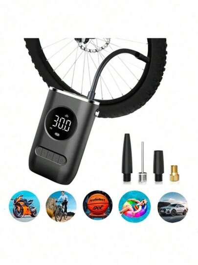 Calibrador Bomba Compressor Pneu Digital Portátil Carro