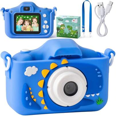 Camera trẻ em HD 1080P 48MP đa bộ lọc, có thể quay video, tích hợp nhiều trò chơi, món quà lý tưởng cho bé trai và bé gái vào các dịp lễ và sinh nhật.