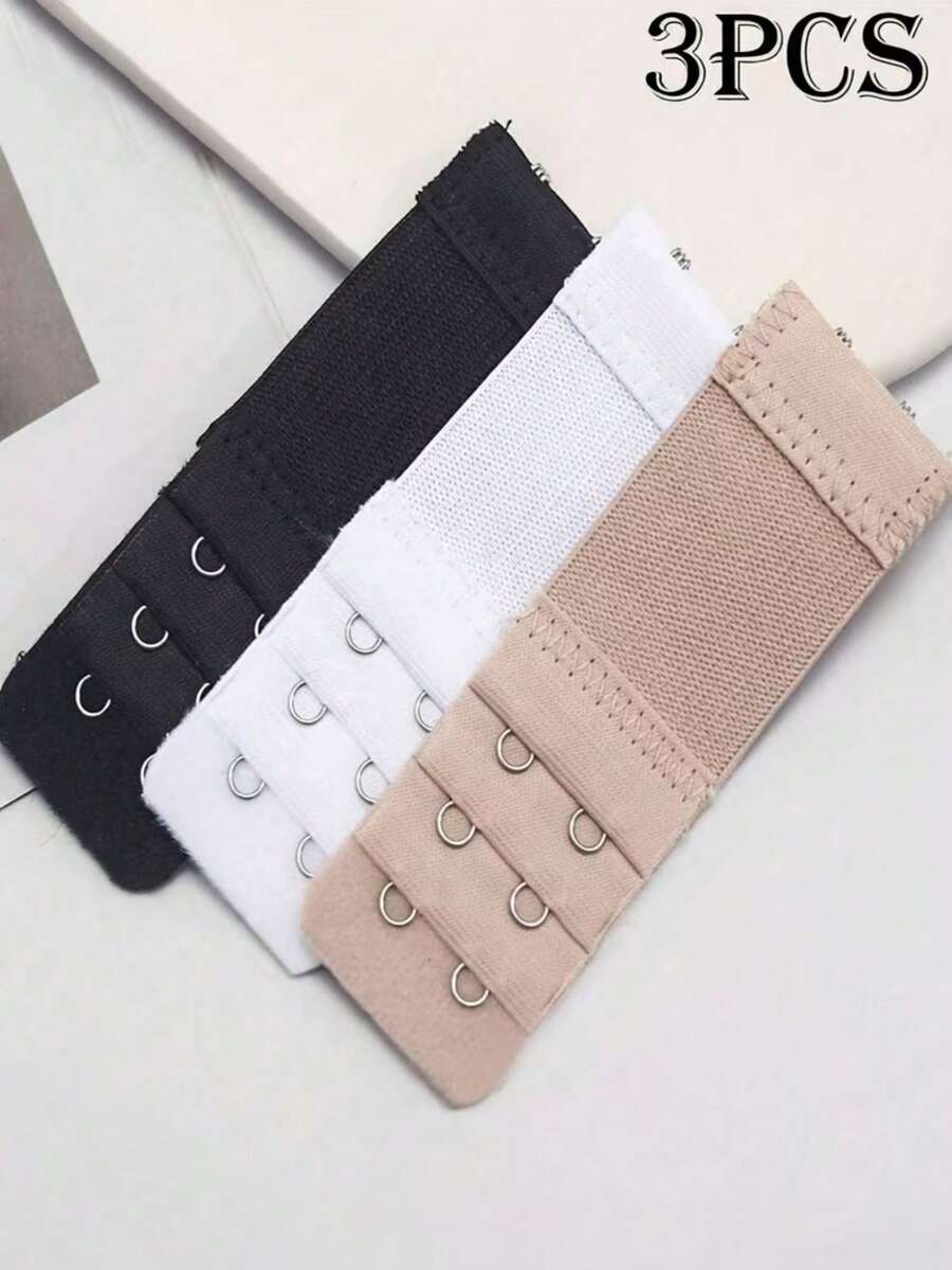 3 chiếc dây nối dài áo ngực co giãn có thể điều chỉnh - Dây nối dài đồ lót thoải mái, phù hợp với nhiều kích cỡ áo ngực. - Nhiều màu - Xem 1