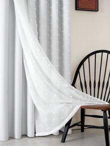 1pc Double-Layer Blackout Curtain With Metal Rings, Available In Beige, Pink, Gray, Dark Gray, Green, Double-Layer Thermal Insulation, Top Metal Rings For Easy Hanging - Suitable For Living Room, Bedroom, Office, Holiday Decor, All Seasons - Light Grey - View 2