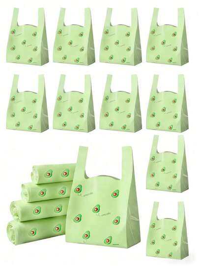 100/50 Bolsas de regalo de aguacate, bolsas de regalo reforzadas, bolsas de tela con estampado de aguacate, bolsas de plástico con estampado de aguacate, bolsas de camiseta verdes, bolsas de tela con estampado de fruta de aguacate de moda, bolsas de camiseta de plástico desechables con estampado de aguacate, bolsas de compras de moda, decoraciones del Día de San Valentín, suministros para fiestas del Día de San Valentín, bolsas de entrega, bolsas de embalaje