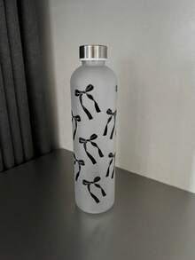 1000毫升哑光PC水瓶。原创蝴蝶结印花设计 | 不锈钢运动瓶盖。防漏，适合健身房使用，时尚运动必备单品，适合旅行、户外活动、露营、户外运动和健身，学生便携水瓶，以及返校水瓶。 - 彩色 - 查看 9