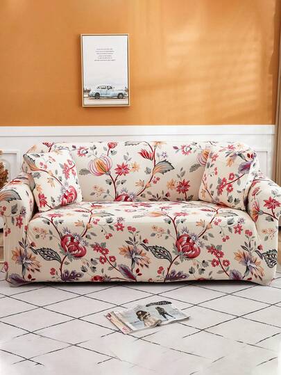 1 pezzo Copri divano stampato completo (incluso 1 fodera per cuscino), Protezione moderna per divani, adatta per decorazione divani in salotto e ufficio