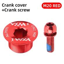 VXM 山地自行车 M18 M19 M20 曲柄螺丝 CNC 7075 铝合金曲柄盖自行车零件，兼容 Shimano 螺栓盖 - 彩色 - 查看 23