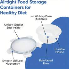 24 Food Containers Set, Food Meal Prep Containers With Leakproof Airtight Lids, Perfect For Lunch, On The Go, Leftover,  Bento Boxes. - 12pcs - View 2