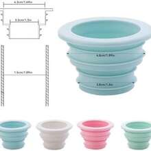 Anillo de Sellado de Tubera de Drenaje, Tapn de Sellado de Manguera de Drenaje de Lavadora de PP, Anillo de Sellado de Tubera de Alcantarillado de Cocina para Cuarto de Lavado y Bao(Blanco) - blanco - Ver 3