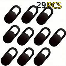 25/35/49pcs Black Lens Caps For Smartphones, Computers, Webcams + Camera Protection Covers + Privacy Stickers