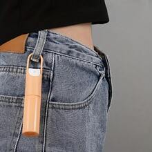 2 Pieces - 0.68 Ounces Portable Mini Refillable Perfume Hand Sanitizer Alcohol Hook Bottle - Press Spray Hook Bottle - 2件隨機顏色 - 查看 3