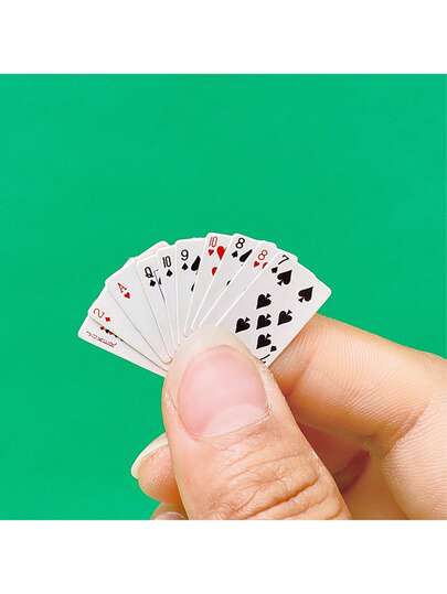 54pcs/Set Creative & Unique Mini Playing Cards Party Game Set. Innovative Mini Playing Card Design, Portable For Outdoor Use, Fun And Compact. Suitable For Multiple Players, Entertaining Card Games, Also An Ideal Choice For Birthday Celebrations. Applicable For New Year, Valentine's Day, Party Gatherings, Party Favors And Various Party Events.