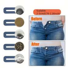 1pc Adjustable Waist Elastic Waistband, Metal Buckle, Ideal Gift, Suitable For Pairing With Women's Jeans And Skirts, Unisex, Minimalist Style - Multicolor - View 3