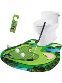 Toilet Golf Game, Mini Golf Practice For Any Bathroom/Bathroom - Gift For Dad And Husbands, Funny Gift, Prank Gift For Boyfriend, Bathroom Game, Playful Accessory, Quirky Decor, Compact Design, Gag Gift, Men's HumorChristmas Stocking Stuffers - Multicolor - View 3